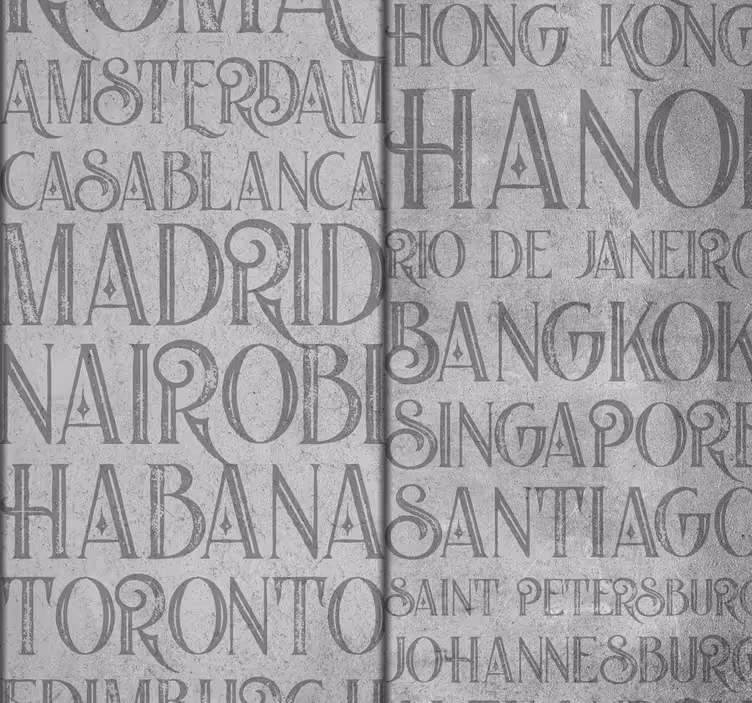 papel de parede betão Cidades de concreto - TenStickers