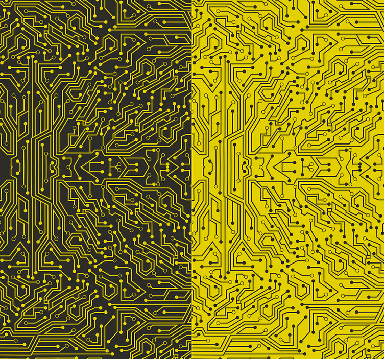 papel de parede abstracto Linhas de Metro - TenStickers