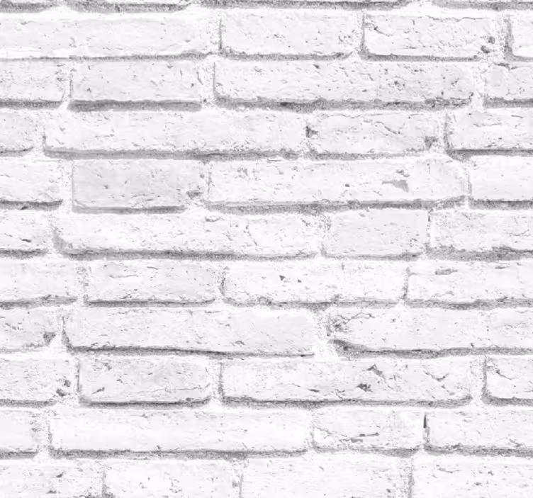 papel de parede tijolo Tijolo texturizado branco - TenStickers