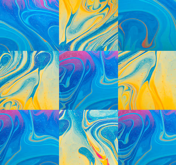 papel de parede abstracto Mundo Em Tinta - TenStickers