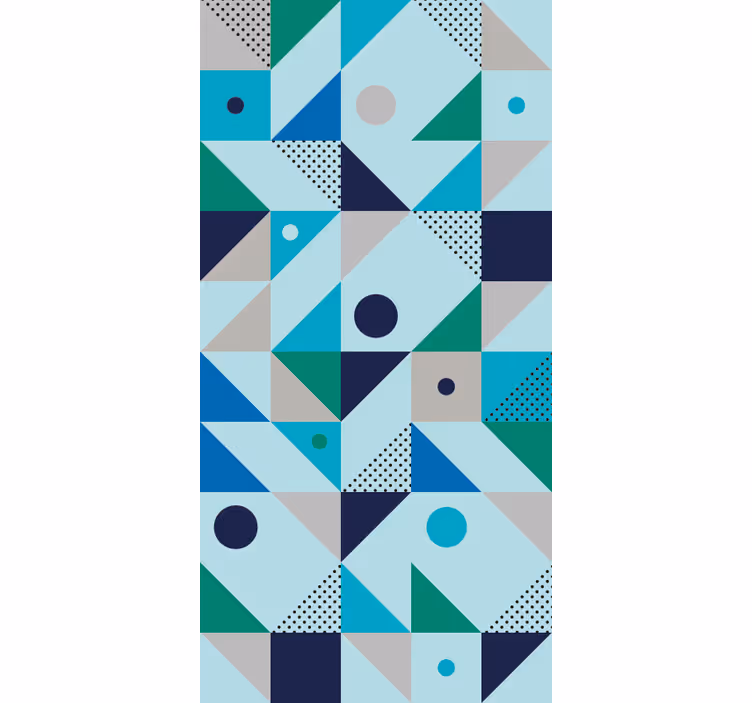 papel de parede moderno Retalhos de Azul - TenStickers