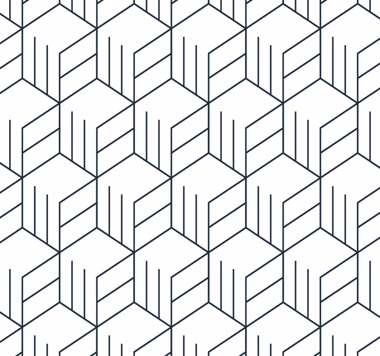 Papel de parede formas geométricas padrão de linhas - TenStickers