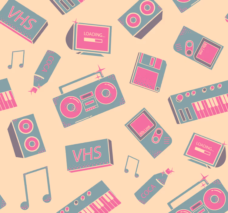 Papel de parede vintage multicoloridos - TenStickers