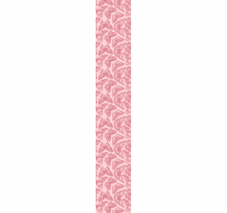 papel de parede borboletas Borboleta rosa e branca - TenStickers