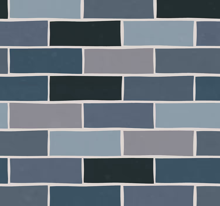 papel de parede casa de banho Tijolo cinza pedra ornamental - TenStickers
