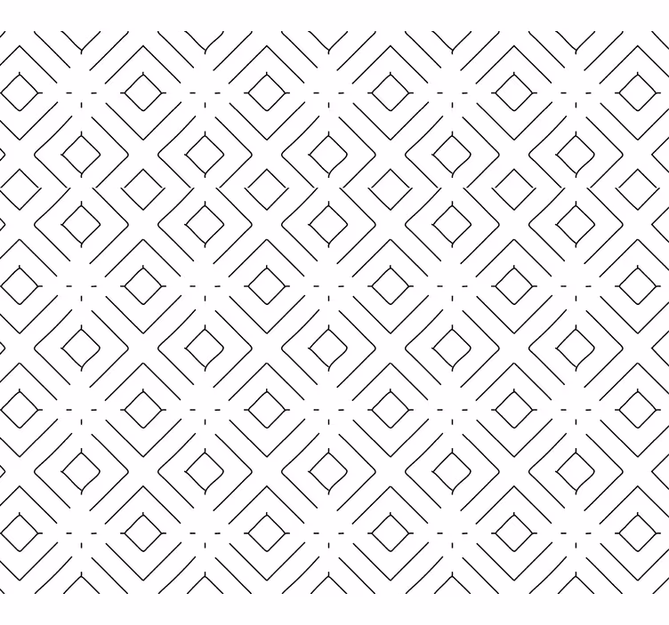 papel de parede quadrados Preto / branco geométrico - TenStickers