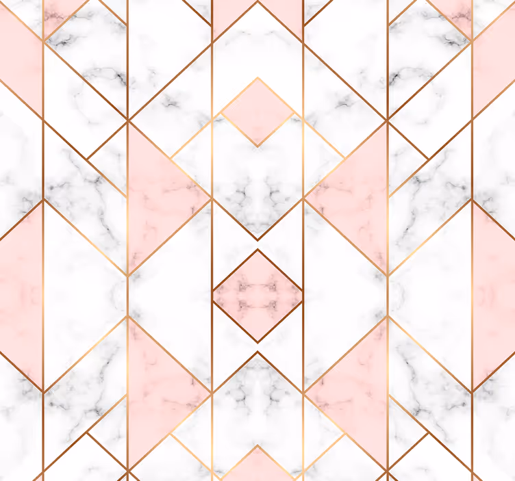 papel de parede abstracto Figura geométrica rosa - TenStickers