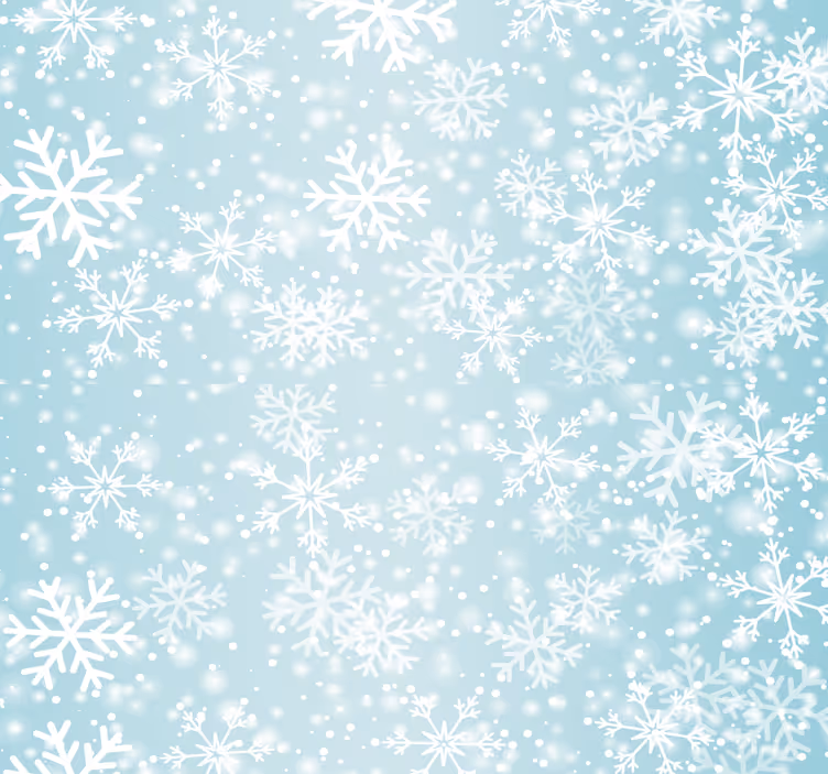 Papel de parede Natal padrão de floco de neve - TenStickers