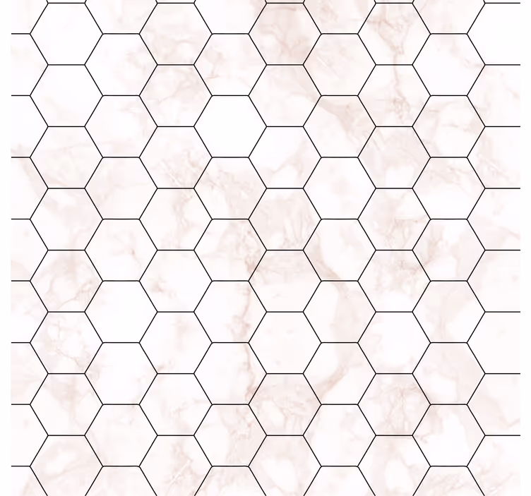 papel de parede azulejos Ladrilhos hexagonais de mármore - TenStickers