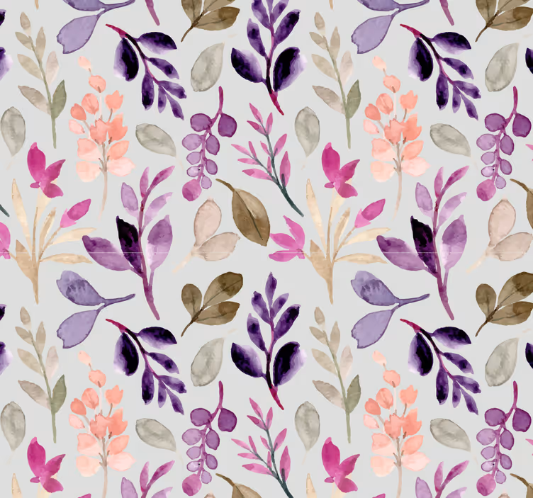 papel de parede floral Cor suave floral - TenStickers