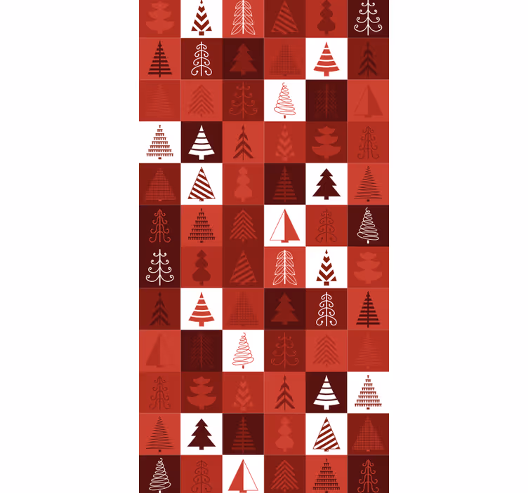papel de parede para sala Patchwork de natal - TenStickers