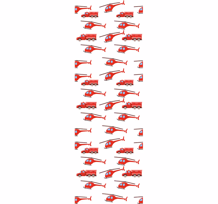 papel de parede para quarto Helicóptero de fogo - TenStickers