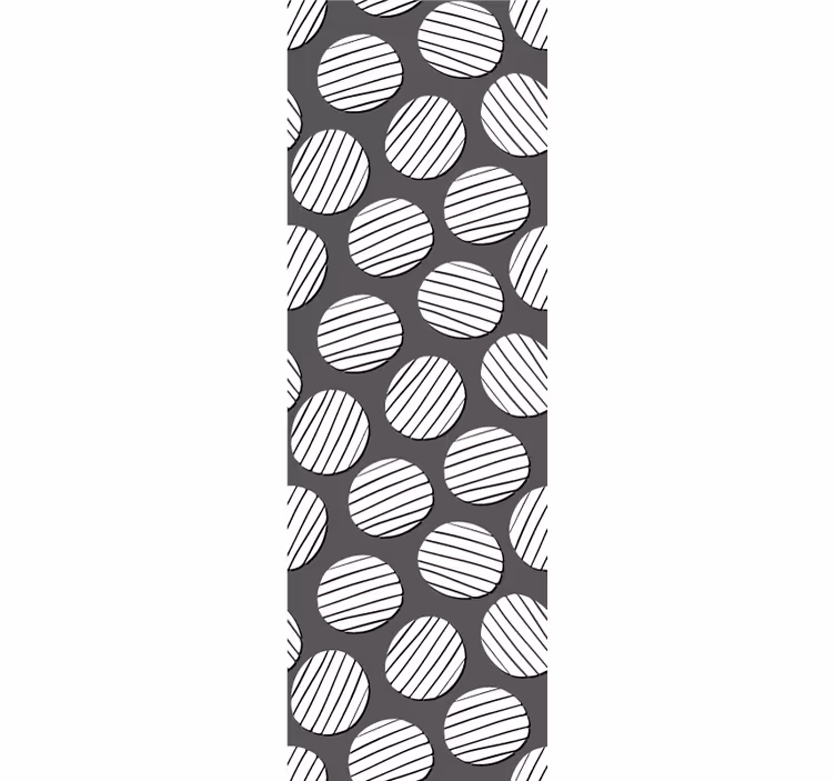Papel de parede formas geométricas padrão de círculos - TenStickers