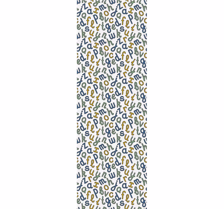 papel de parede com escritas Alfabeto colorido - TenStickers
