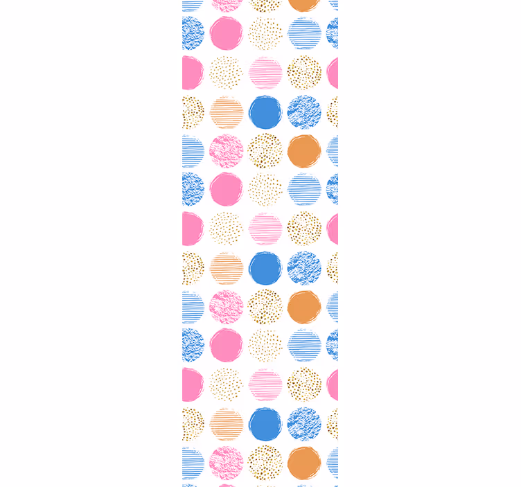 Papel de parede círculos e bolinhas arranjo estampado - TenStickers