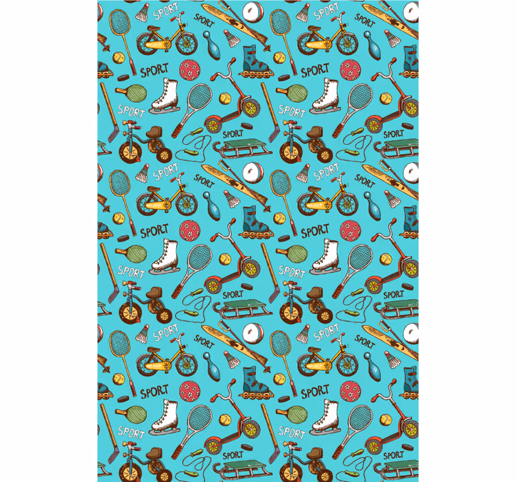 papel de parede para quarto feminino jovem ícones de esportes - TenStickers