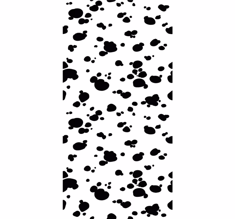 Papel de parede cães padrão de pegada - TenStickers