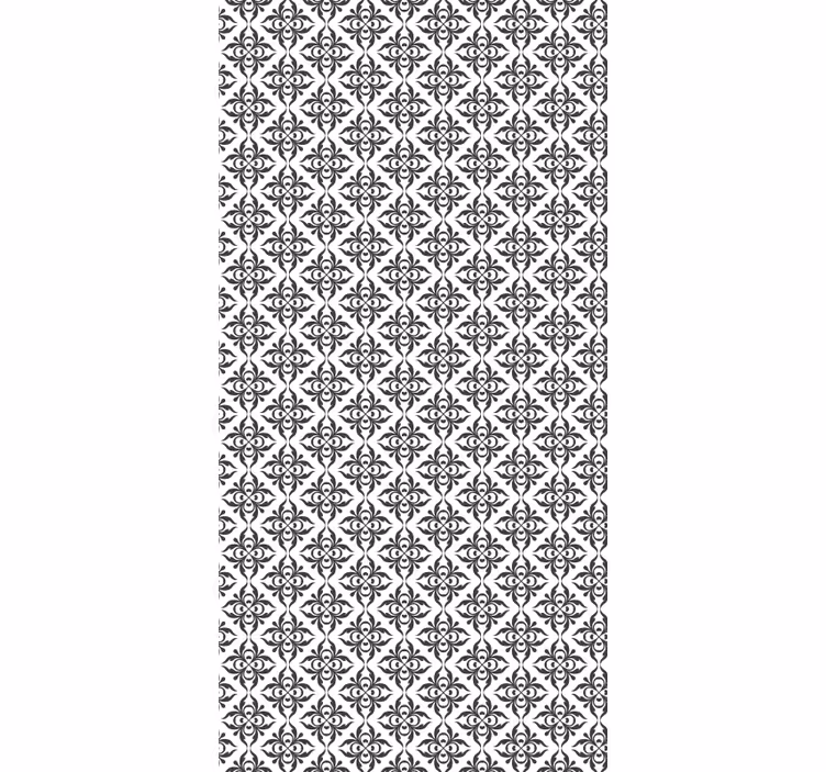 papel de parede escritorio elegante floral preto - TenStickers