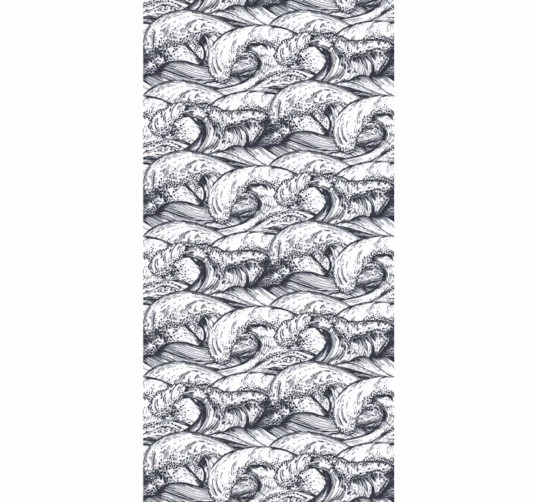 Papel de parede natureza padrão de ondas do oceano - TenStickers