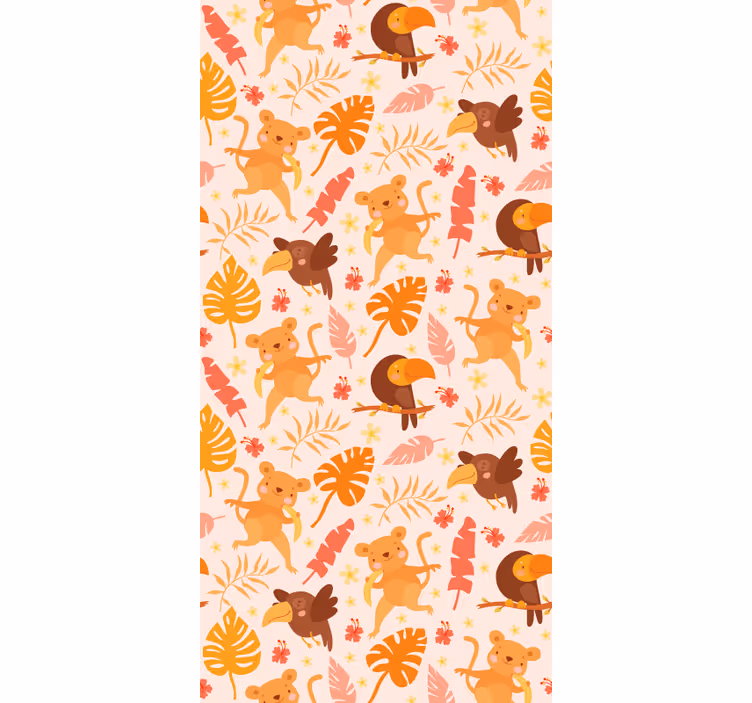 Papel de parede gatos fauna brincalhona da selva - TenStickers