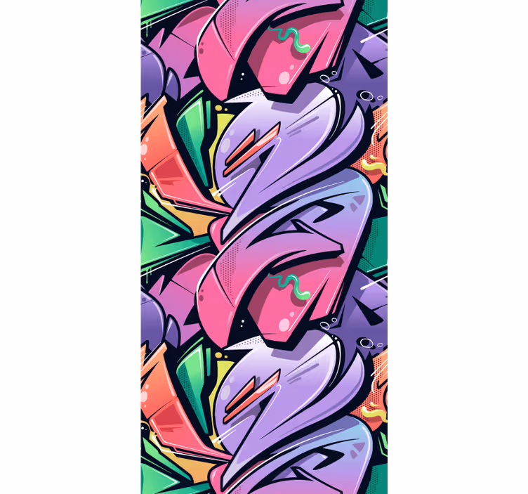 papel de parede artistíco Grafite abstrato brilhante - TenStickers