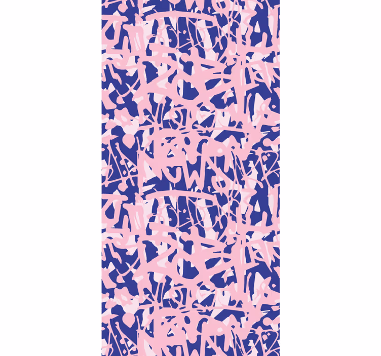 papel de parede artistíco Padrão de grafite rosa e roxo - TenStickers
