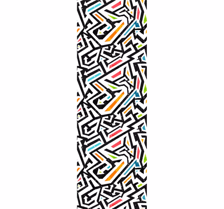 papel de parede artistíco Preto e branco com patch de cor - TenStickers