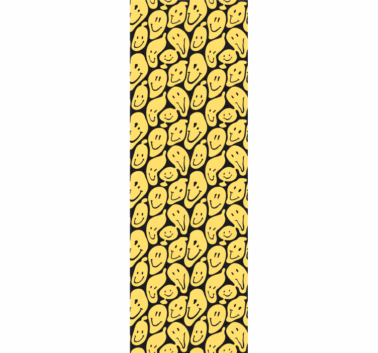 Papel de parede moderno padrão de rostos sorridentes - TenStickers