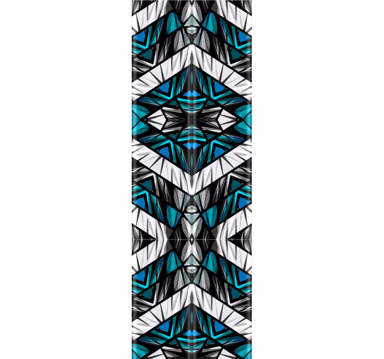 papel de parede artistíco Grafite preto, azul e branco legal - TenStickers