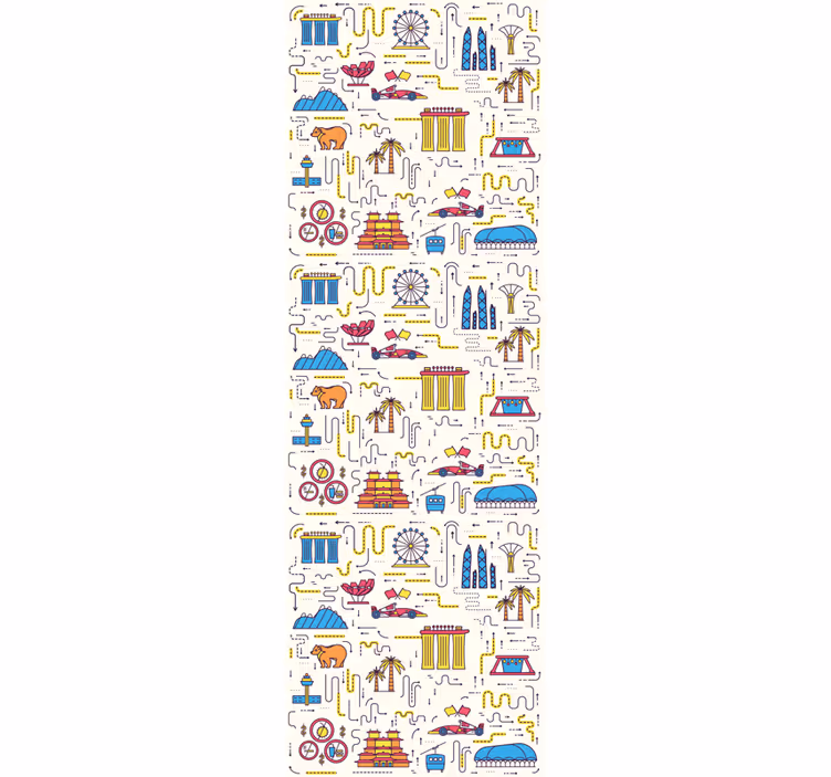 Papel de parede gabinete Panorama da cidade de singapura - TenStickers