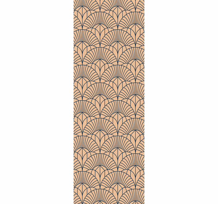 Papel de parede formas geométricas padrão leque - TenStickers