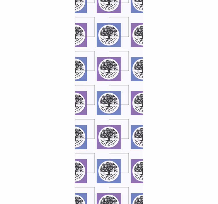 papel de parede para quarto desenho de árvore geométrica - TenStickers