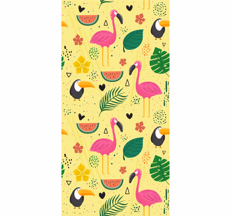 papel de parede de animais Animais fofos com plantas - TenStickers