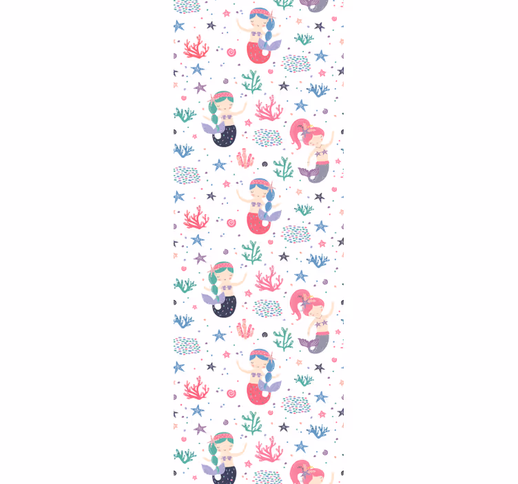 papel de parede infantil aventura submarina das sereias - TenStickers