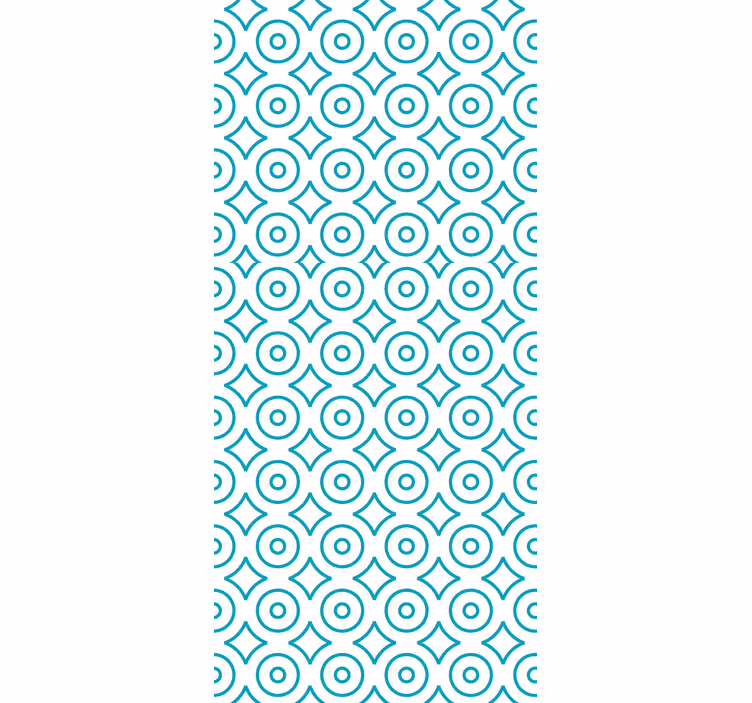 Papel de parede formas geométricas padrão circular - TenStickers