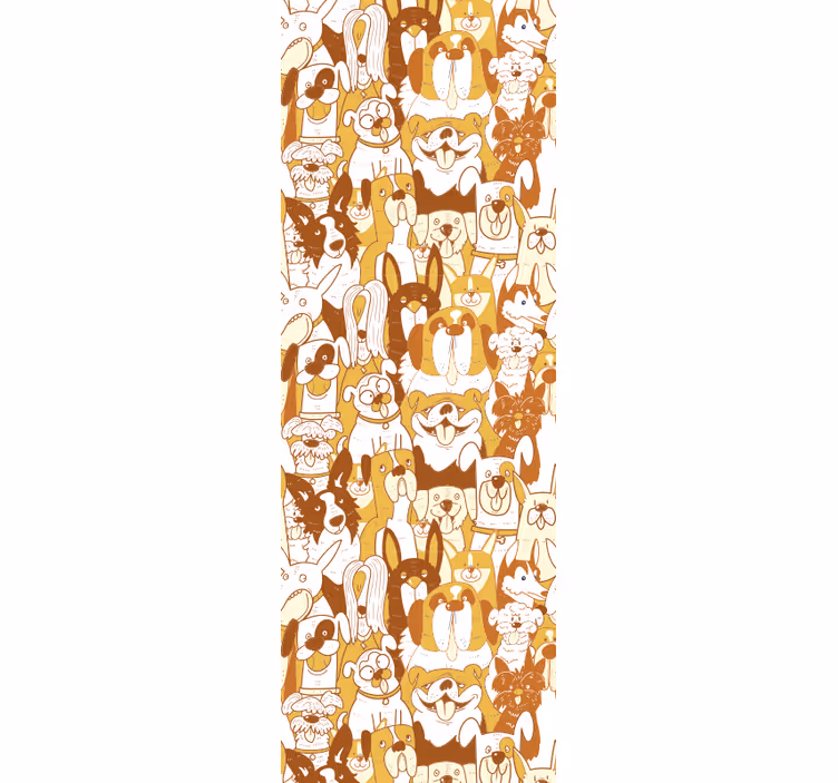 papel de parede moderno Festa de cachorros - TenStickers