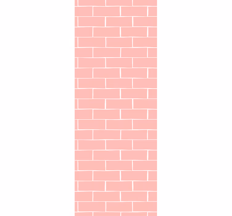 papel de parede tijolo Tijolo rosa - TenStickers