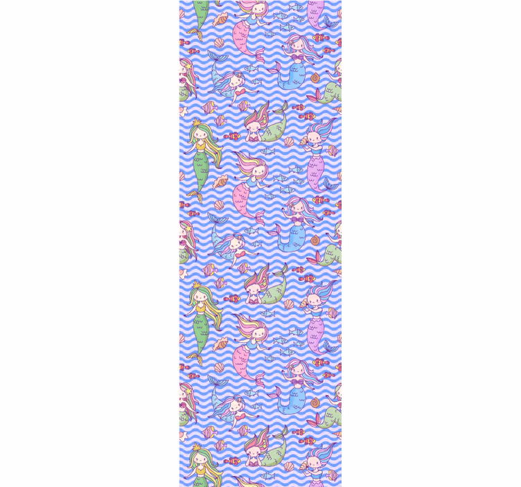 papel de parede infantil imagens de sereia - TenStickers