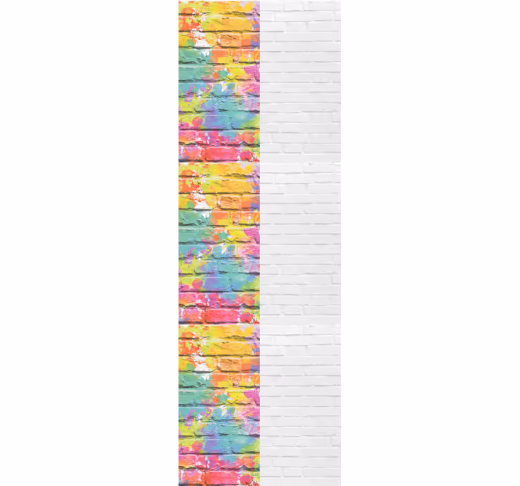 papel de parede tijolo padrões de tijolos coloridos - TenStickers