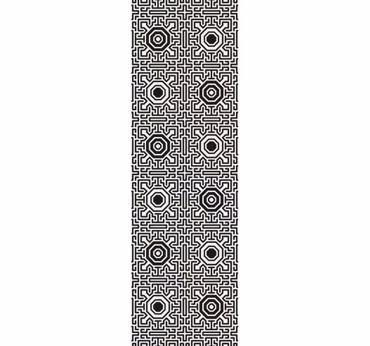Papel de parede formas geométricas padrão labirinto - TenStickers