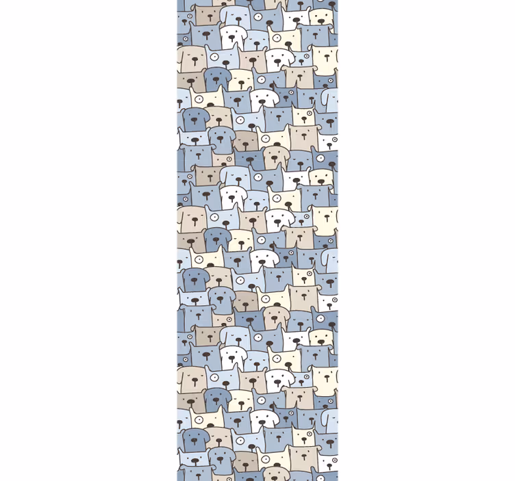 Papel de parede cães caninos de desenho animado - TenStickers