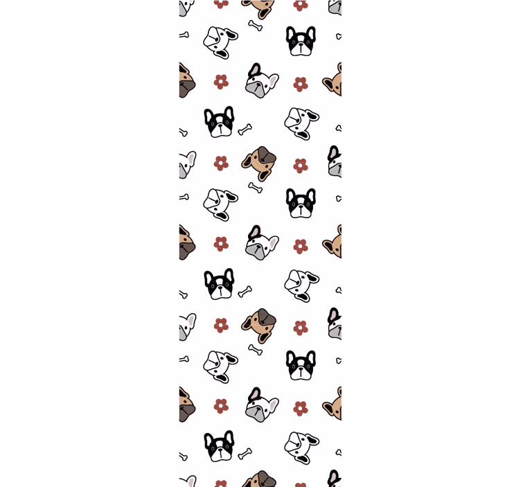Papel de parede cães conjunto de doodle canino - TenStickers