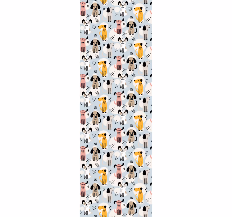 Papel de parede cães jogo de padrão canino - TenStickers