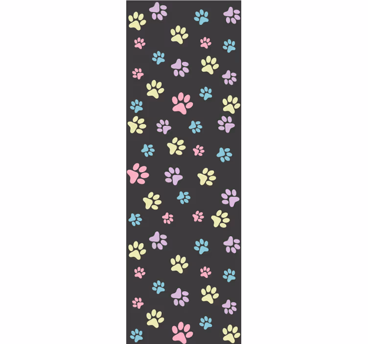 Papel de parede cães motivo padrão de pata - TenStickers
