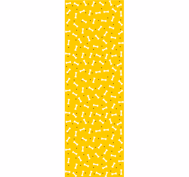 papel de parede para quarto Osso de cão com fundo amarelo - TenStickers