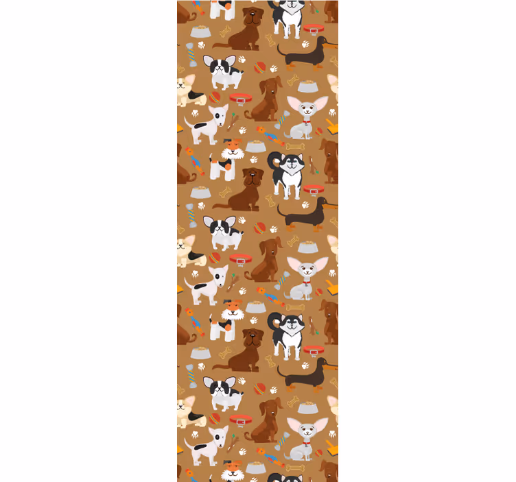 Papel de parede cães cachorrinhos brincalhões - TenStickers