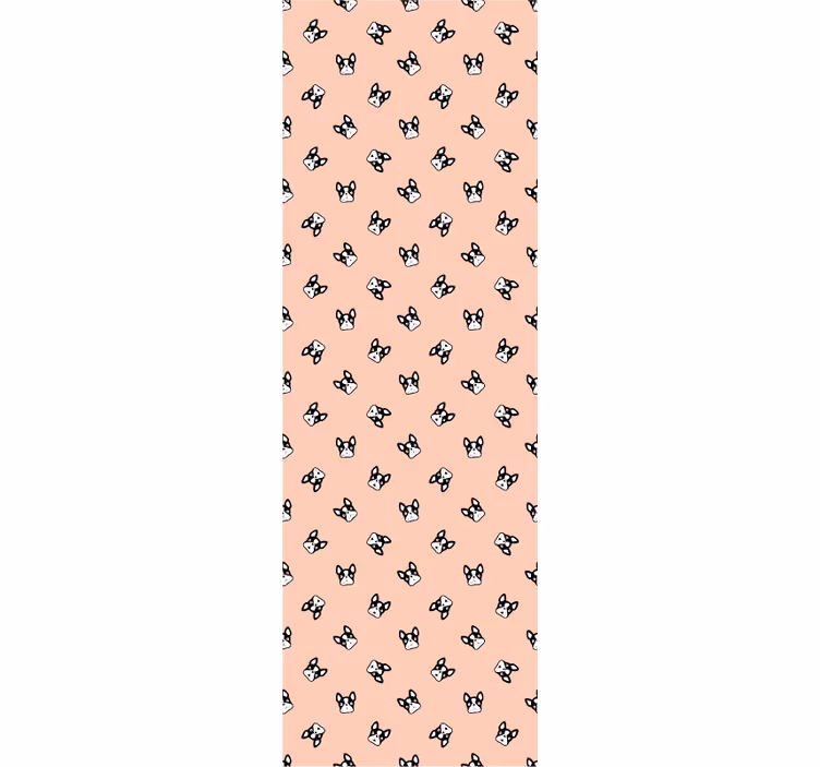 papel de parede para quarto Padrão de buldogues franceses fofos - TenStickers