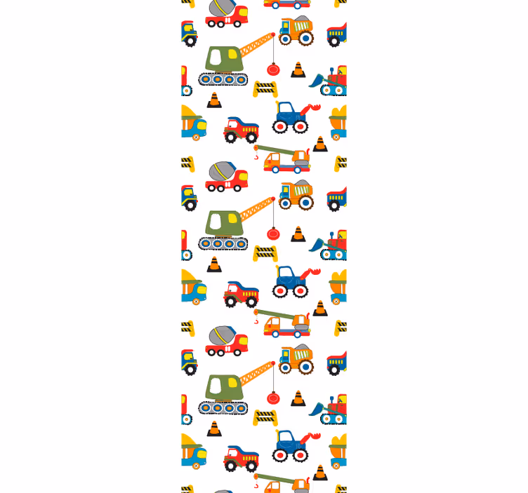 papel de parede infantil delícia de construção - TenStickers