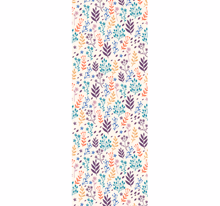 Papel de parede folhas padrões de folhas outonais - TenStickers
