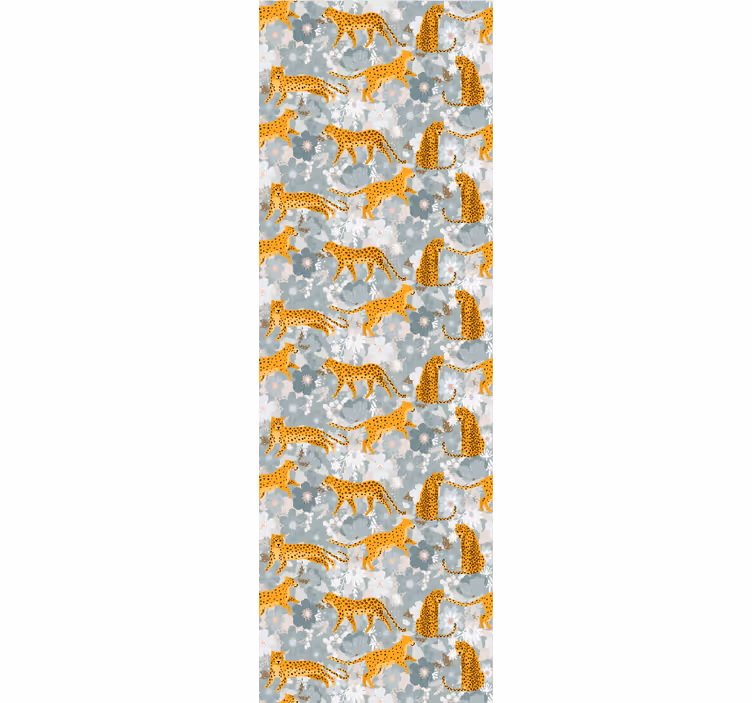 papel de parede para quarto Animais exóticos desenhados à mão - TenStickers